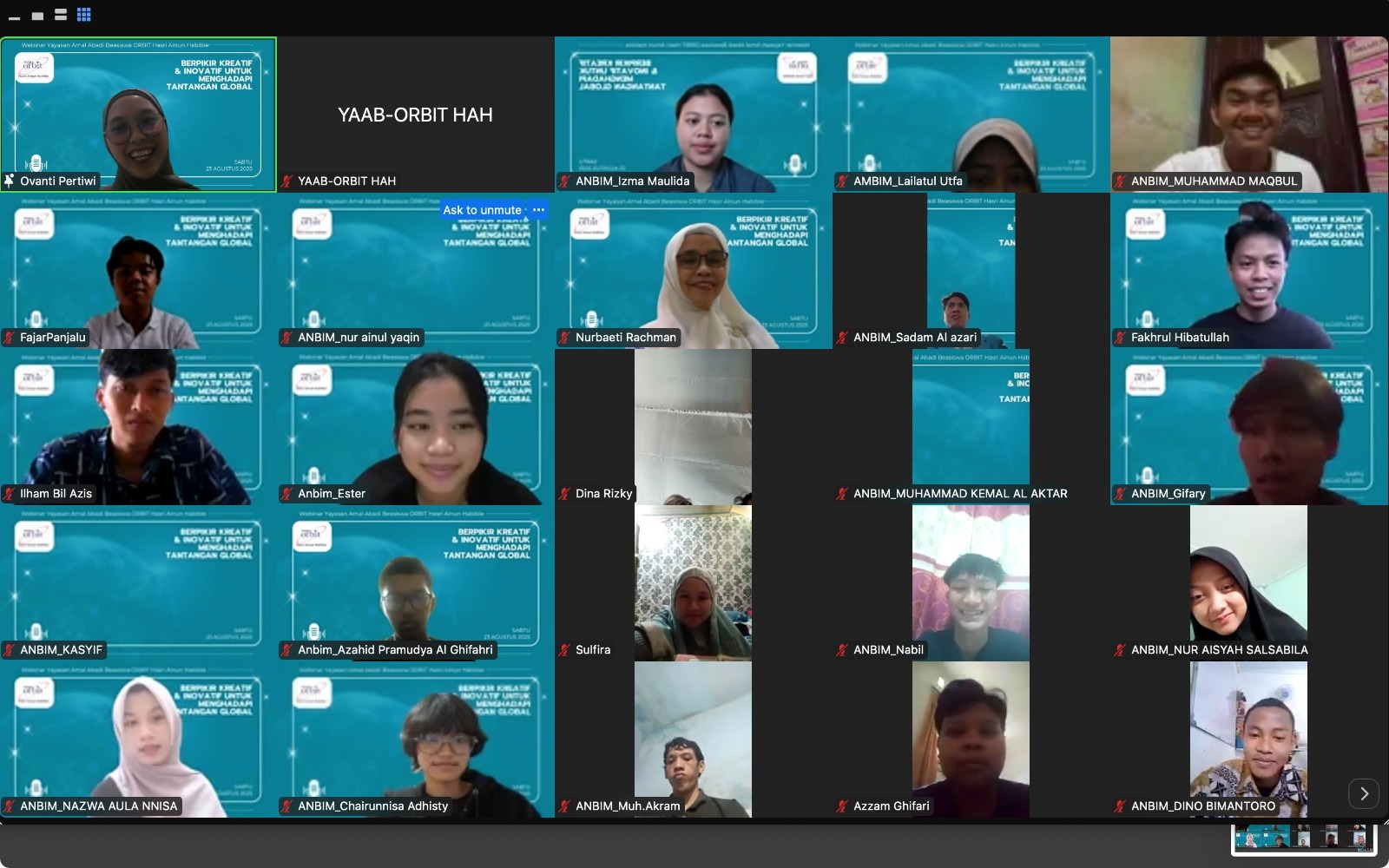 Webinar "Berpikir Kreatif dan Inovatif untuk Menghadapi Tantangan Global"